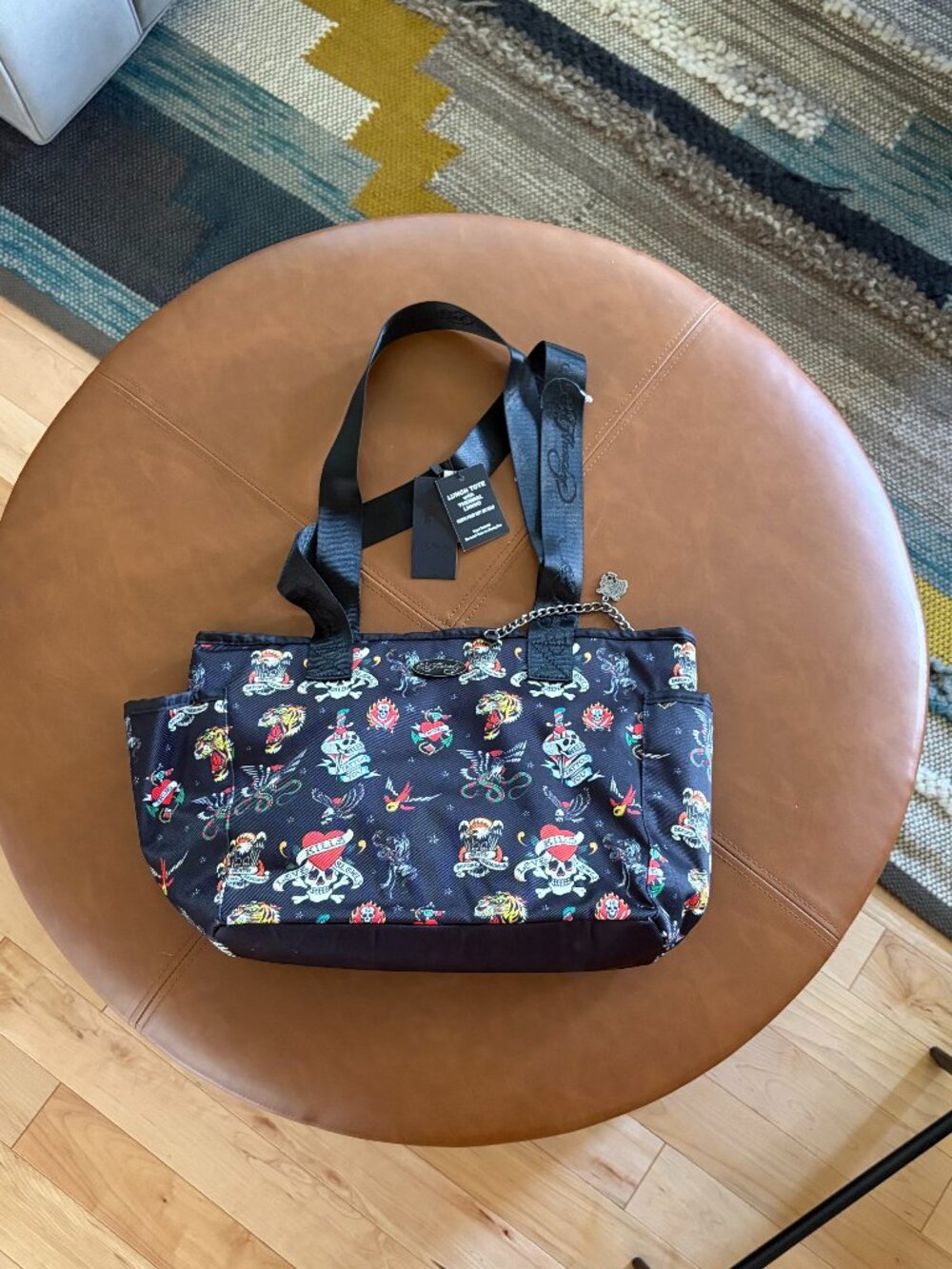 Ed Hardy Thermal Insulated Lunch Tote Bag Y2K lunchbox back to school NWT tattoo